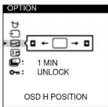 SONY GDM500PS - Press the / buttons to select "OSD H POSITION" or "OSD V POSITION." - 2