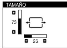 SONY GDM500PS - Pulse los botones / y / para seleccionar "TAMANO" y vuelva a pulsar el boton MENU. - 3