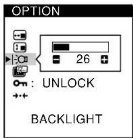 SONY CPDM151 - Press the / buttons to select (BACKLIGHT). - 2