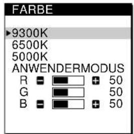 SONY CPDM151 - Wahlen Sie mit den Tasten / die Option FARBE aus, und drucken Sie die Taste MENU erneut. - 2