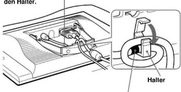 SONY CPDM151 - Legen Sie den Monitor mit dem LCD-Display nach unten auf das weiche Tuch, undziehen Sie den Ständer Heraus. - 3