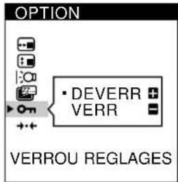 SONY CPDM151 - Appuyez sur les touches / pour selectionner ON (VERROU REGLAGES). - 2