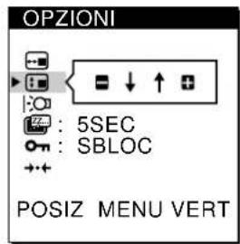 SONY CPDM151 - Premere i tasti / per selezionare (POSIZ MENU ORIZ) o (POSIZ MENU VERT). - 3