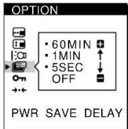SONY CPDM151 - Press the / buttons to select (PWR SAVE DELAY). - 2