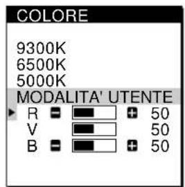 SONY CPDM151 - Premere i tasti / per selezionare R (rosso) o B (blu) e premere i tasti + / - per ottenere il colore desiderato. - 2