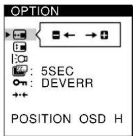 SONY CPDL181A - Appuyez sur les touches pour selectionner OPTION et appuyez ensuite a nouveau sur la touche MENU. - 2