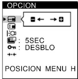 SONY CPDL181A - Pulse los botones / para selectionar OPCION, y pulse el botón MENU de nuevo. - 2
