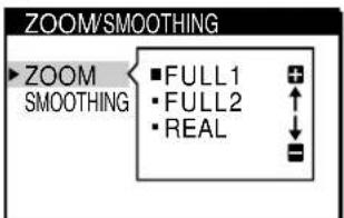 SONY CPDL181A - Wahlen Sie mit den Tasten / die Option ZOOM/ SMOOTHING aus, und drücken Sie die Taste MENU erneut. - 2