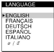 SONY CPDL181A - Wahlen Sie mit den Tasten / die Option LANGUAGE aus, und drücken Sie die Taste MENU. - 2