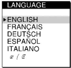 SONY CPDL181A - Premere i tasti / per selezionare LANGUAGE e premere il tastingo MENU. - 2