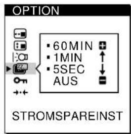 SONY CPDL181A - Wahlen Sie mit den Tasten / die Option (STROMSPAREINST) aus. - 2