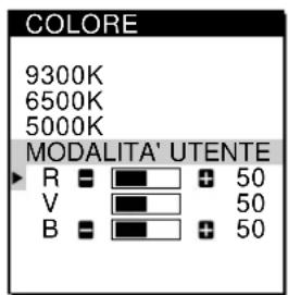SONY CPDL181A - Premere i tasti / per selezionare R (rosso) o B (blu) e premere i tasti +/- per ottener il colore desiderato. - 2