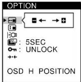 SONY CPDL181A - Press the / buttons to select OPTION, and press the MENU button again. - 2