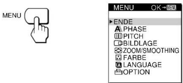 SONY CPDL181A - Drucken Sie die Taste MENU. - 1