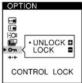SONY CPDL181A - Press the / buttons to select ON (CONTROL LOCK). - 2