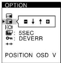 SONY CPDL181A - Appuyez sur les touches pour selectionner (POSITION OSD H) ou POSITION OSD V). - 2