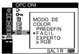 SONY CPDG520P - Desplace el botón de control arriba o abajo paraDSLAMODO DE COLOR. A continuación, pulse el botón de control. - 1