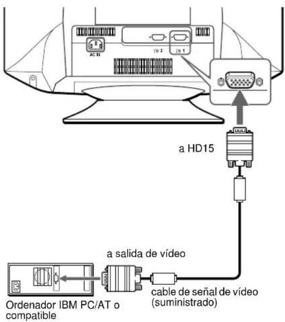 SONY CPDG520P - Conexión de un ordinador IBM PC/AT o compatible - 1