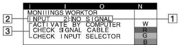 SONY CPDG420S - If NO SIGNAL appears on section 1 - 1
