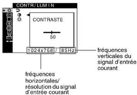 SONY CPDG420S - ■ Affichage du signal d'entrée actuel - 1