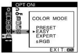 SONY CPDG420S - Move the control button up or down to highlight ☐ COLOR MODE. Then press the control button. - 1