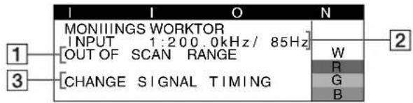 SONY CPDG420S - If OUT OF SCAN RANGE appears on line 1 - 1