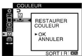 SONY CPDG420S - Restauration de la couleur depuis les modes SIMPLE, PRESELECT ou sRGB (RESTAURER COULEUR) - 1