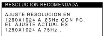 SONY CPDG400 - RESOLUCION RECOMENDADA - 1