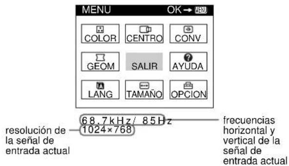 SONY CPDG400 - ■ Visualización de la señal de entrada actual - 1