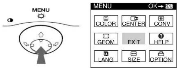 SONY CPDG400 - Press the center of the control button. - 1