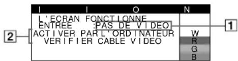 SONY CPDE540 - Messages à l'écran - 1