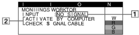 SONY CPDE540 - On-screen messages - 1