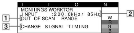 SONY CPDE540 - If "NO SIGNAL" appears: - 1