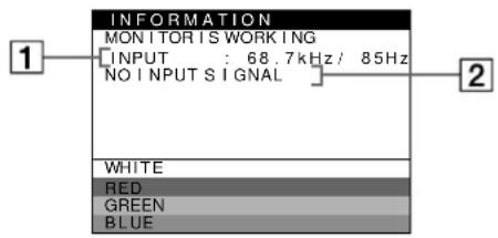 SONY CPDE500 - On-screen messages - 1