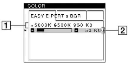 SONY CPDE500 - Adjusting the color of the picture (COLOR) - 1