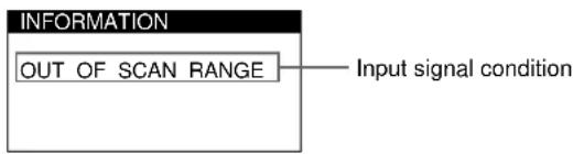 SONY CPDE400 - On-screen messages - 1