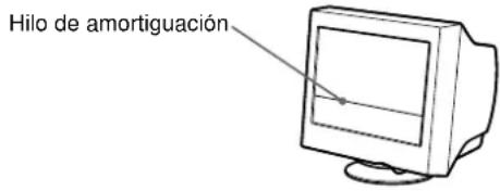SONY CPDE100 - Si aparece una linea continua en pantalla (hilo de amortiguacion) - 1