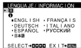 SONY CPDE100 - Desplace el boton de control / paraDSLONGUAJE/INFORMACION y pulse de nuevo el centro del boton de control. - 2