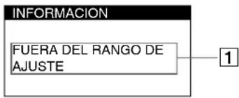 SONY HMDA240R - Mensajes en pantalla - 1