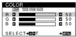 SONY HMDA100 - Ajuste del color de laImagen (COLOR) - 1