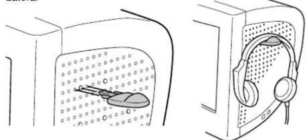 SONY HMDA100 - Uso del gancho para auriculares (sólo HMD-A100) - 1