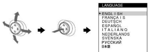 SONY GDMFW9011 - Spostare il joystick per evidenziare i. LANG e premere di nuovo il joystick. - 1