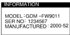 SONY GDMFW9011 - 本機の症状と対応のしおた - 2