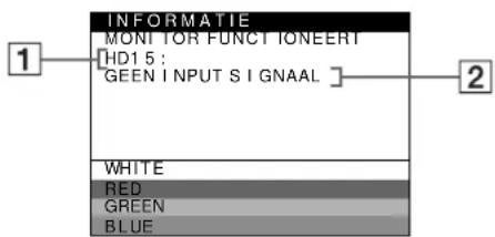 SONY GDMF500R - Indien GEEN INPUT SIGNALAAL verschijnt op het scherm - 1