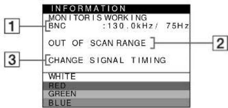 SONY GDMF500R - If OUT OF SCAN RANGE appears on the screen - 1