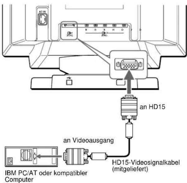 SONY GDMF500R - ■ Anschlieben an einen IBM PC/AT oder kompatiblen Computer - 1