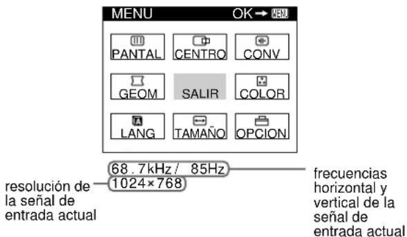 SONY GDMF500R - Visualización de la seals de entrada actual - 1