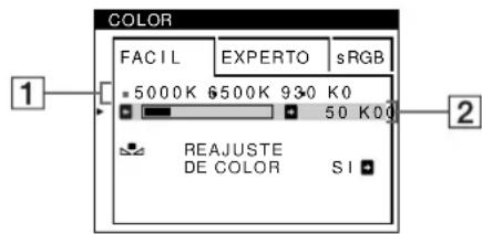 SONY GDMF500R - Ajuste del color de laImagen (COLOR) - 1