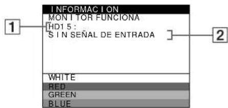 SONY GDMF500R - Si el mensaje SIN SENAL DE ENTRADA aparece en pantalla - 1