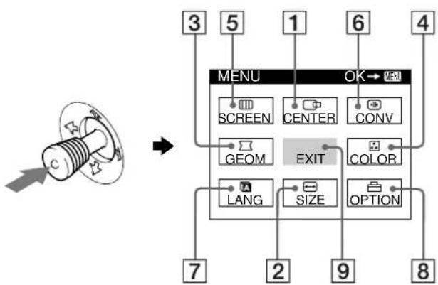 SONY GDMF500R - Navigating the menu - 1